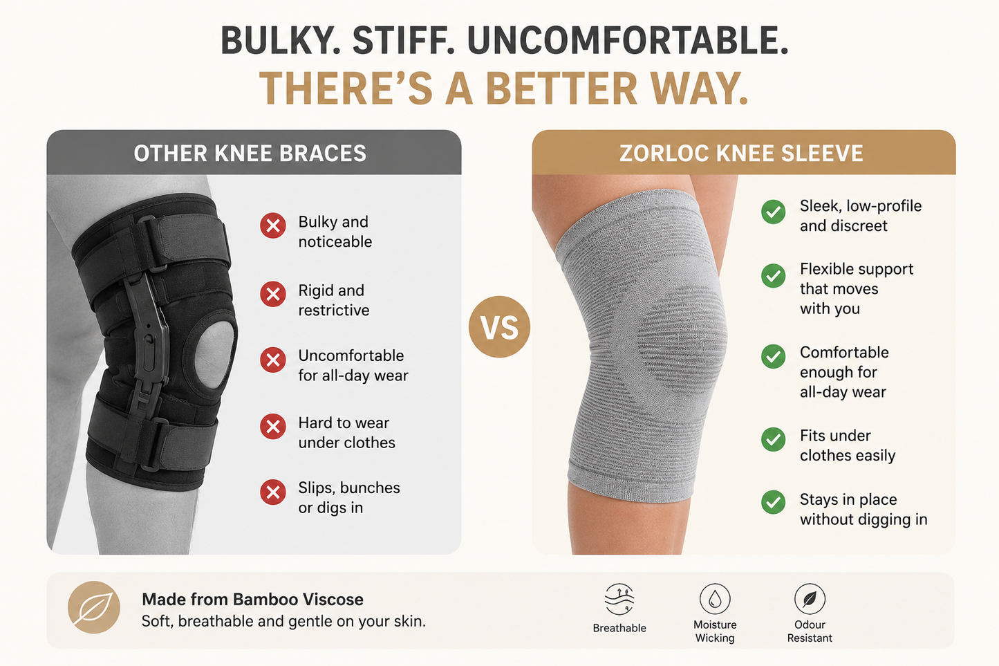 Bamboo Knee Relief Sleeve